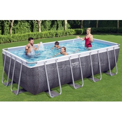Stelażowy basen ogrodowy 549 x 274 x 122 BESTWAY antracyt 56998 18w1