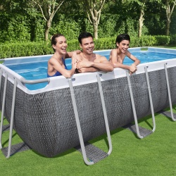 Stelażowy basen ogrodowy 549 x 274 x 122 BESTWAY antracyt 56998 18w1