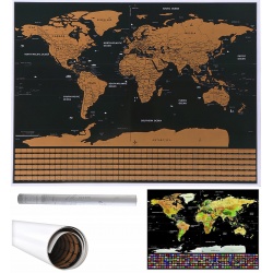 Mapa odkrywcy podróżnika świata zdrapka zdrap miejsce gdzie byłeś z flagami