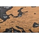 Mapa odkrywcy podróżnika świata zdrapka zdrap miejsce gdzie byłeś z flagami