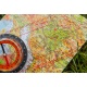 Kompas mapowy z podziałką turystyczny mapnik lupa zawieszka na szyję