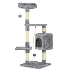 Domek legowisko drapak dla kota wysokość 111 cm platformy gruby sznur domek myszka do zabawy