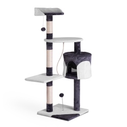 Domek legowisko PETHOUS drapak dla kota wysokość 112 cm mięciutki plusz