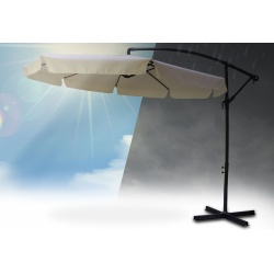 Składany parasol ogrodowy o średnicy 350 cm 8 segmentów stalowa rama