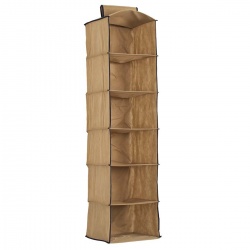 Wiszący organizer z 6 półeczkami do szafy na kemping 30 x 30 x 120cm BO Camp