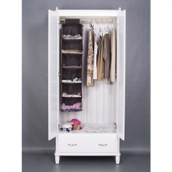Wiszący organizer z 6 półeczkami do szafy na kemping 30 x 30 x 120cm BO Camp