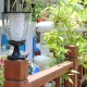 Stojąca lampa solarna LED ogrodowa mała do przykręcenia Power Need panel słoneczny