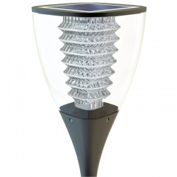 Solarna lampa ogrodowa LED stojąca lampa ogrodowa PowerNeed panel słoneczny czujnik zmierzchu