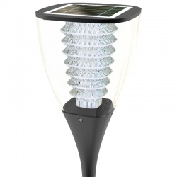 Solarna lampa ogrodowa LED stojąca lampa ogrodowa PowerNeed panel słoneczny czujnik zmierzchu