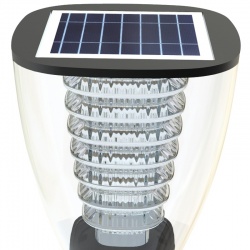 Solarna lampa ogrodowa LED stojąca lampa ogrodowa PowerNeed panel słoneczny czujnik zmierzchu