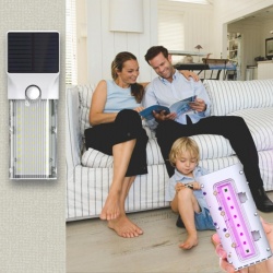 Solarna bakteriobójcza lampa UV 3w1 kinkiet latarka i neutralizacja wirusów