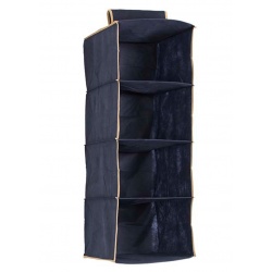 Wiszący organizer z 4 półeczkami do szafy na kemping 30 x 30 x 84 cm BO Camp