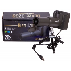 Luneta cyfrowa Levenhuk Blaze D200 możliwość podłączenia do komputera smartfonu lub tabletu