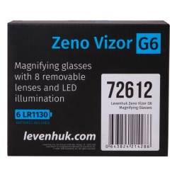 Okulary powiększające Levenhuk Zeno Vizor G6 średnica soczewki 20 mm oświetlenie LED