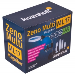 Czarna lupa Levenhuk Zeno Multi ML17 oświetlenie LED zaciski pomocnicze uchwyt do lutownicy