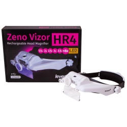 Lupa nagłowna Levenhuk Zeno Vizor HR4 z akumulatorem rozmiar soczewki 100x43/30 mm oświetlenie LED