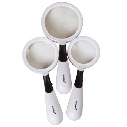 Lupa Levenhuk Zeno Multi ML13 zestaw trzech lup o różnych stopniach powiększenia i średnicach