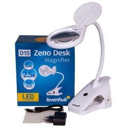 Lupa Levenhuk Zeno Desk D15 Średnica 90/21 mm oświetlenie LED