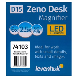 Lupa Levenhuk Zeno Desk D15 Średnica 90/21 mm oświetlenie LED