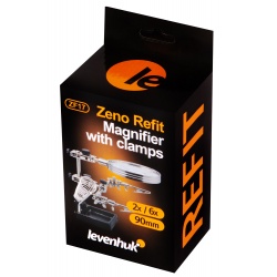 Lupa stołowa Levenhuk Zeno Refit ZF17 średnica 90/21 mm uchwyty z zaciskami pomocniczymi
