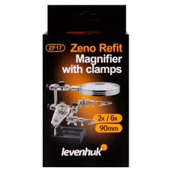 Lupa stołowa Levenhuk Zeno Refit ZF17 średnica 90/21 mm uchwyty z zaciskami pomocniczymi