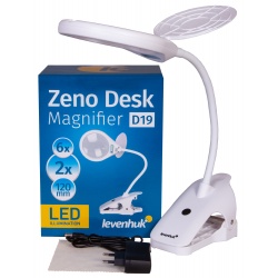 Lupa stołowa Levenhuk Zeno Desk D19 powiększenie 2/6x średnica 120/25 mm oświetlenie LED