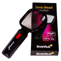Lupa ręczna Levenhuk Zeno Read ZR10 soczewki 80x80/20 mm oświetlenie LED