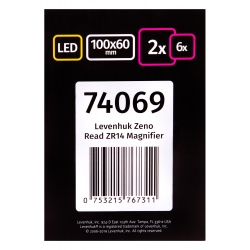 Lupa Levenhuk Zeno Read ZR14 powiększenie 2/6x średnica soczewki 100x60/20 mm oświetlenie LED