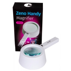 Lupa ręczna Levenhuk Zeno Handy ZH45 oświetlenie powiększenie 2x średnica 127 mm