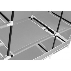 Szafa tekstylna 175 x 135 cm garderoba składana materiałowa na ubrania podwójna z półkami 