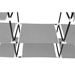 Szafa tekstylna 175 x 135 cm garderoba składana materiałowa na ubrania podwójna z półkami 
