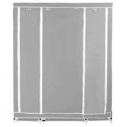 Szafa tekstylna 175 x 135 cm garderoba składana materiałowa na ubrania podwójna z półkami 
