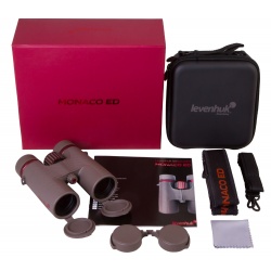 Lornetka Levenhuk Monaco ED 8x32 pięcioelementowe okulary powiększenie 8x średnica soczewki obiektywowej 32 mm