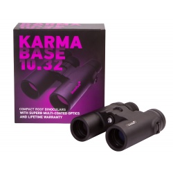 Lornetka Levenhuk Karma BASE 10x32 pryzmaty dachowe powiększenie 10x średnica soczewki obiektywowej 32 mm