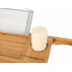Półka bambusowa na wannę do jacuzzi stojak nakładka na książkę tablet napój