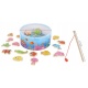 Gra dla dzieci łowienie rybek na magnes wędki puzzle zwierzątka morskie