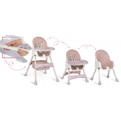 Krzesełko do karmienia ze stolikiem 3w1 Ricokids regulowana taca koszyk