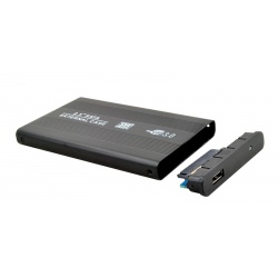 Obudowa dysku HDD aluminium 2,5" USB 3.0 SATA z pokrowcem skórzanym