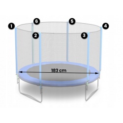 Siatka zewnętrzna do trampoliny ogrodowej 183 cm 6 FT NEO