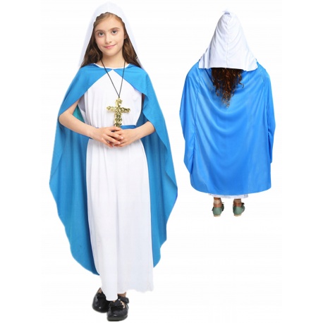 Kostium Maryji strój przebranie dla dziecka Matka Boska Maryja na jasełka 6-12 lat