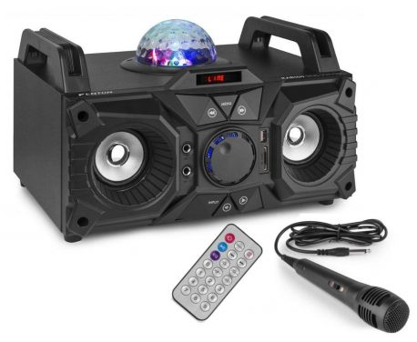 Przenośny odtwarzacz muzyki Boombox z efektem świetlnym Bluetooth Fenton KAR100