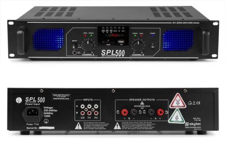 Wzmacniacz 2 x 250W Skytec SPL500MP3 tuner radiowy FM port USB SD