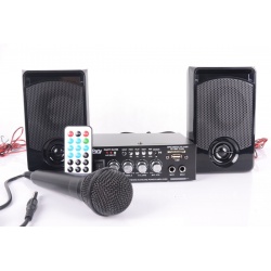 Zestaw do karaoke Party KA100 wzmacniacz 2 x 50W głośniki USB SD