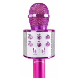 Mikrofon karaoke bezprzewodowy odtwarzacz muzyki Bluetooth głośnik światła LED