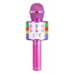 Mikrofon karaoke bezprzewodowy odtwarzacz Bluetooth światła LED