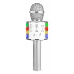 Mikrofon karaoke bezprzewodowy odtwarzacz muzyki Bluetooth głośnik światła LED