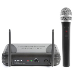 Mikrofon bezprzewodowy Vonyx VHF STWM711 na baterie 2 x AA 50 metrów zasięgu