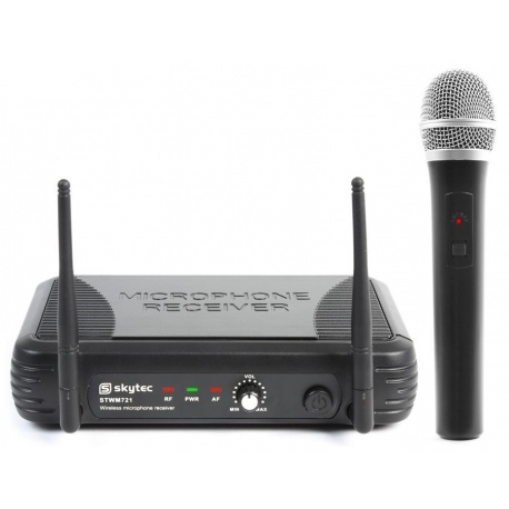 Zestaw mikrofonowy UHF Skytec STWM721 mikrofon bezprzewodowy stacja