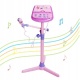 Mikrofon na statywie stojaku dla dzieci do śpiewania KARAOKE MP3 głośniki stacja