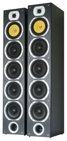 Zestaw kolumn Skytronic SHFT57B 4-drożne kolumny głośnikowe Tower 2 x 600W